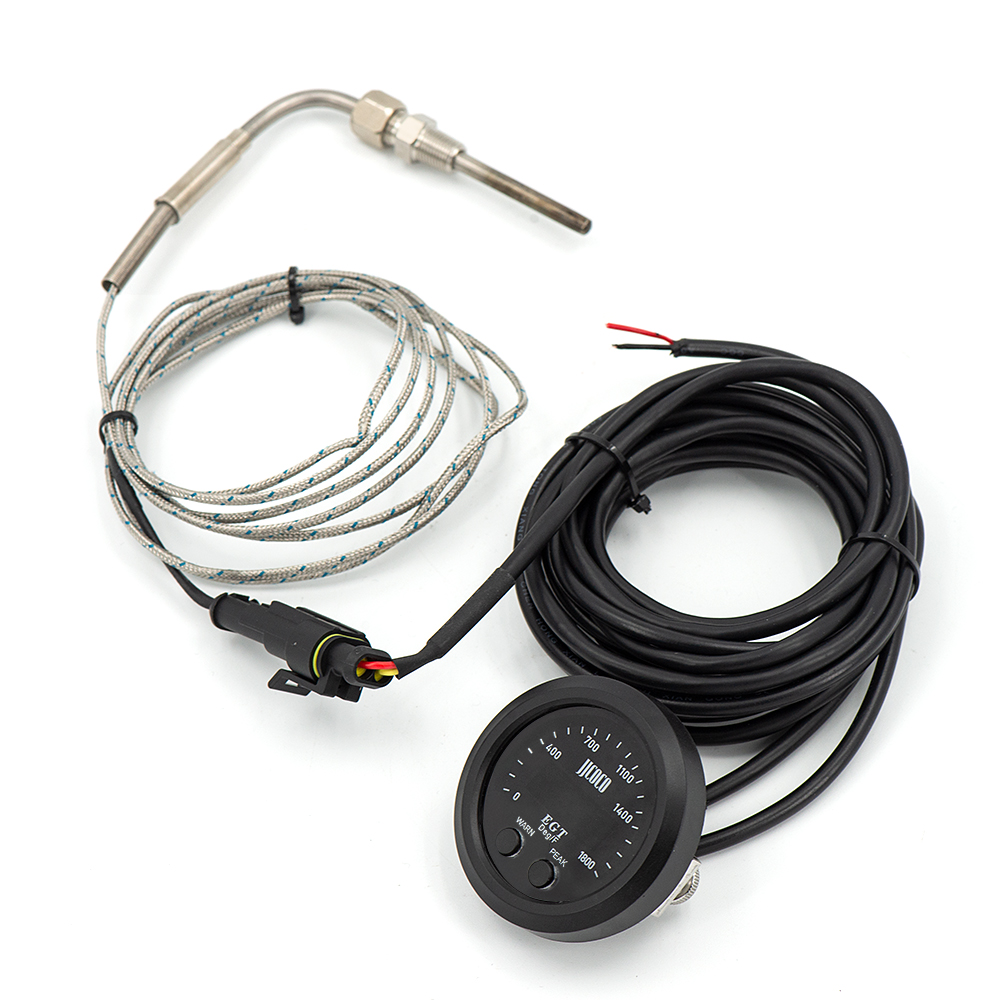 Compteur numérique de température des gaz d'échappement, 52mm/2 pouces, 0-1800F, avec capteur, jauge de température électronique ronde Ultra-mince