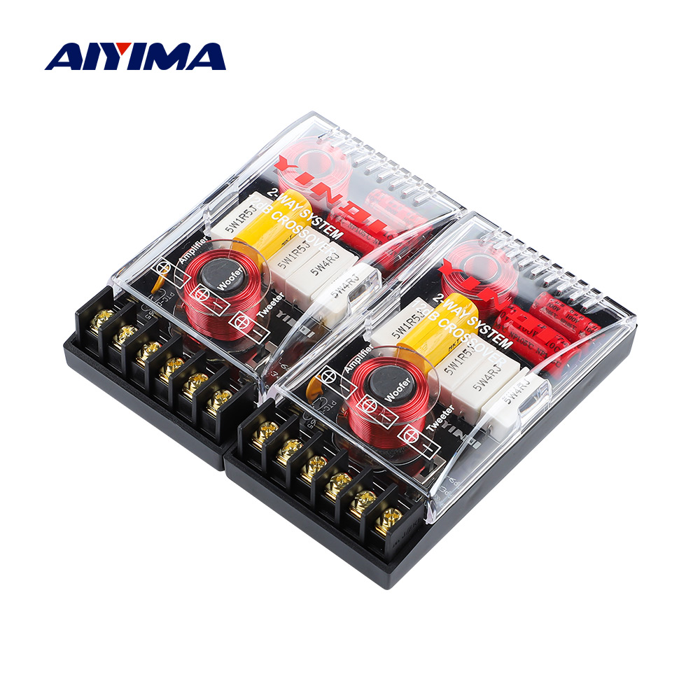 AIYIMA 2 PIÈCES 200W 2 Voies Audio Haut-Parleur De Voiture Crossover Aigus Basses Haut-Parleurs Indépendants Filtre Diviseur Haute Basse Fréquence 3000Hz