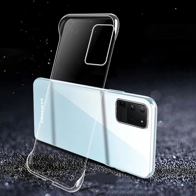 Transparante PC Hard Telefoon Case Voor Samsung Galaxy S22 S20 S21 S23 FE S24 ULTRA S10 S9 Note 20 10 Plus 9 Randloze Cover