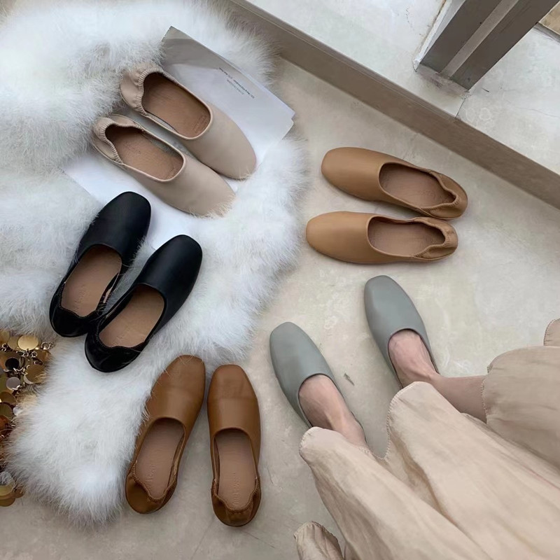 Bailamos kobiety mieszkania nowe baleriny miękkie mokasyny skórzane Slip On Retro buty babci panie muły kapcie wiosna lato