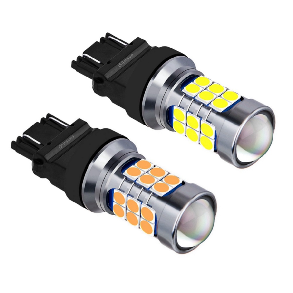 2 pièces T25 3157 3156 3057 3457 P27/7W P27W Super lumineux 4157 LED feux de recul de voiture feux de jour, ampoules de clignotants