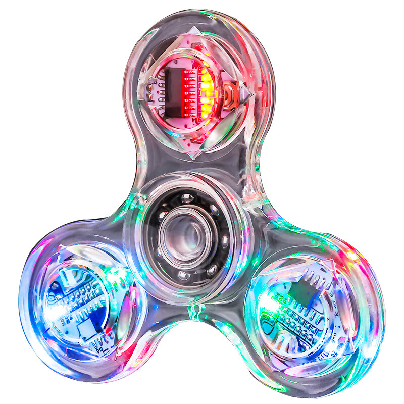 Кристалл светящийся светодиодный светильник Fidget Spinner Hand Top Spinners светятся в темноте EDC игрушки для снятия стресса кинетический гироскоп для детей