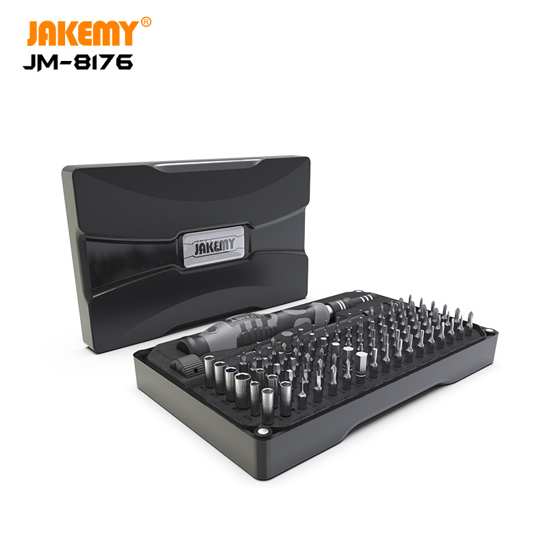 JAKEMY JM-8176 106 IN 1 Precision ไขควงชุดแม่เหล็ก Bits สกรูพร้อม Extension Bar สําหรับซ่อมโทรศัพท์มือถือเครื่องมือ