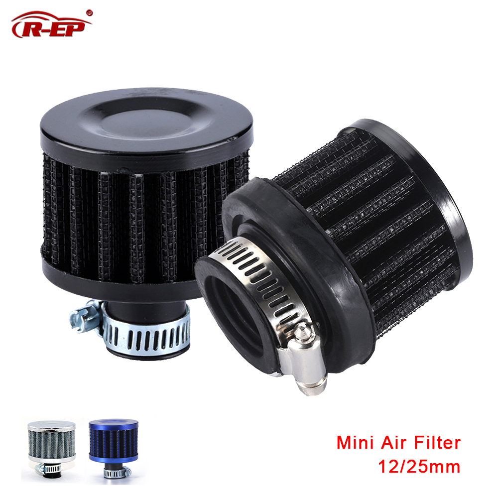 R-EP Universal Auto Luftfilter 12mm 25mm für Motorrad Cold Air Intake High Flow Kurbelgehäuse Vent Abdeckung Mini verschnaufpause Filter