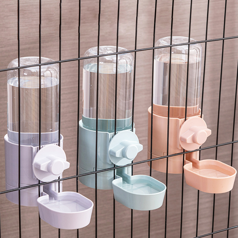 Gaiola alimentadora automática para animais de estimação, tigela suspensa, garrafa de água, recipiente de comida, dispensador para filhotes, gatos, coelho, pássaros, produto de alimentação para animais de estimação