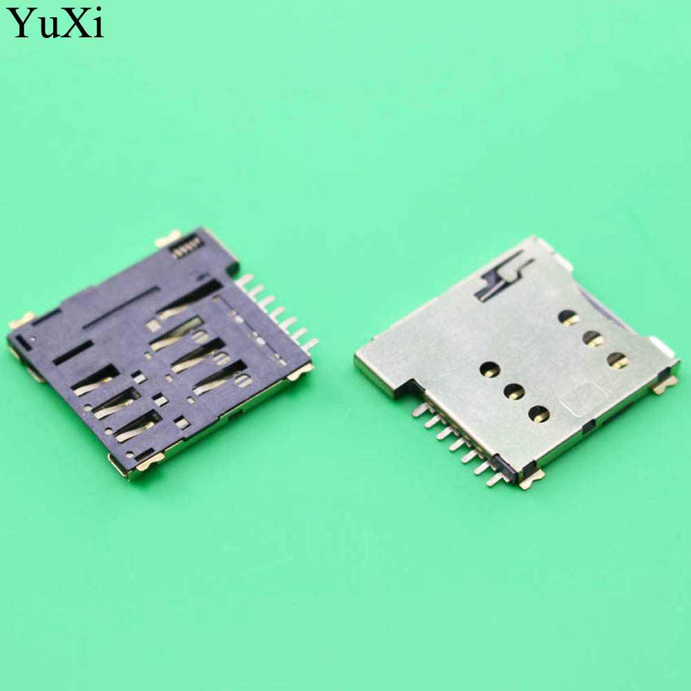 YuXi-soporte de tarjeta micro sim, Conector de repuesto de alta calidad, Real, 7 pines