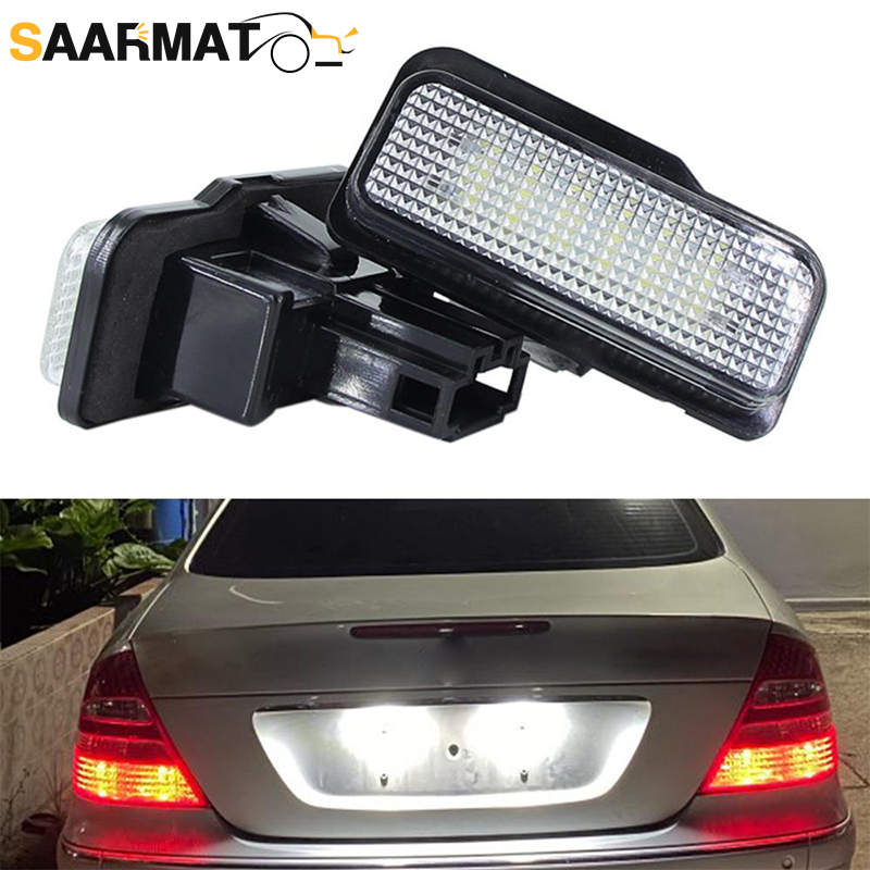 LED CANBUS Nessun Errore Luce Targa Lampadina Base per Mercedes-Benz W203 5D W211 4D W219 R171 2D Lampada targa auto Bianca