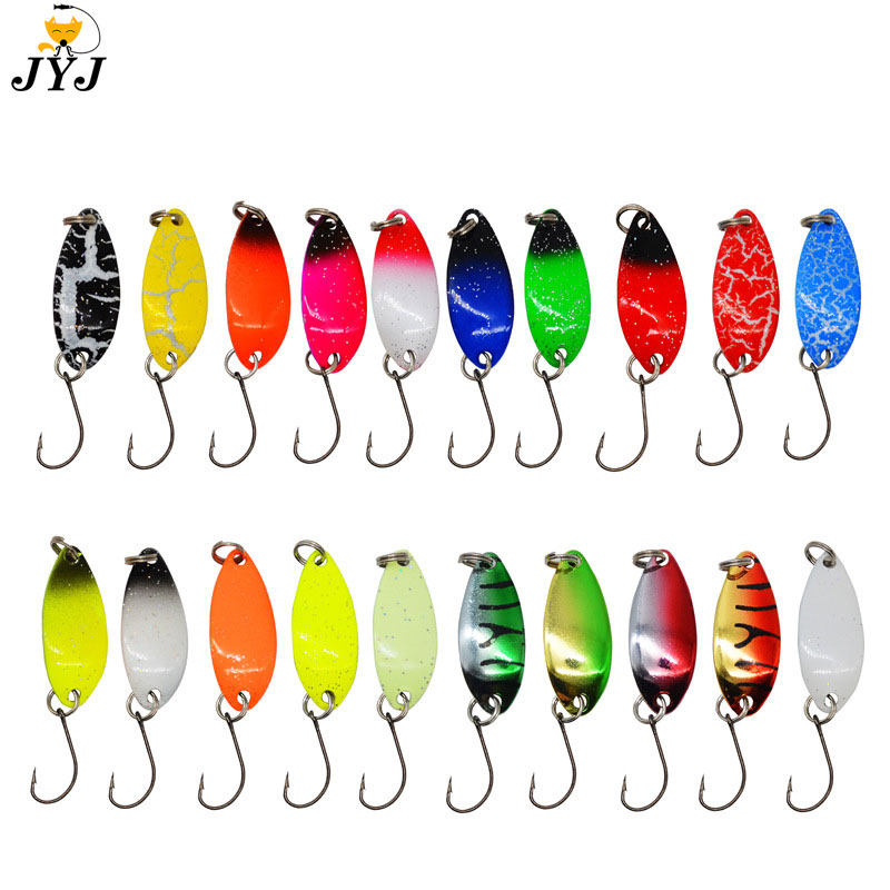 20 colors 3g metal fishing lure spoon bait spinner bait lure Japan pesca trout pike fishing wobbler bait