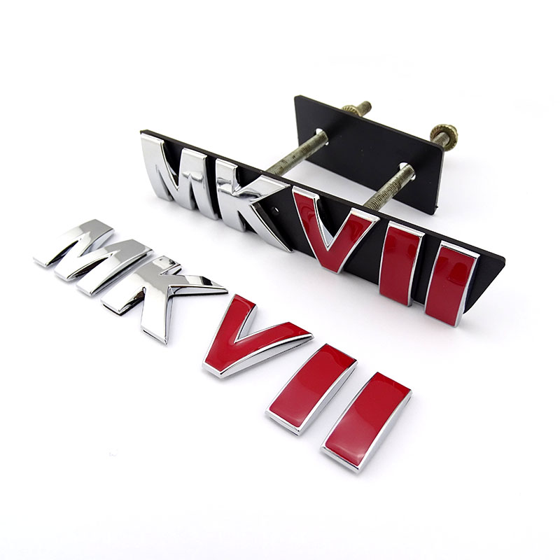Adesivo emblema para grade de automóvel 3d mkvii, adesivo cromado para caminhão traseiro e vw golf mk7