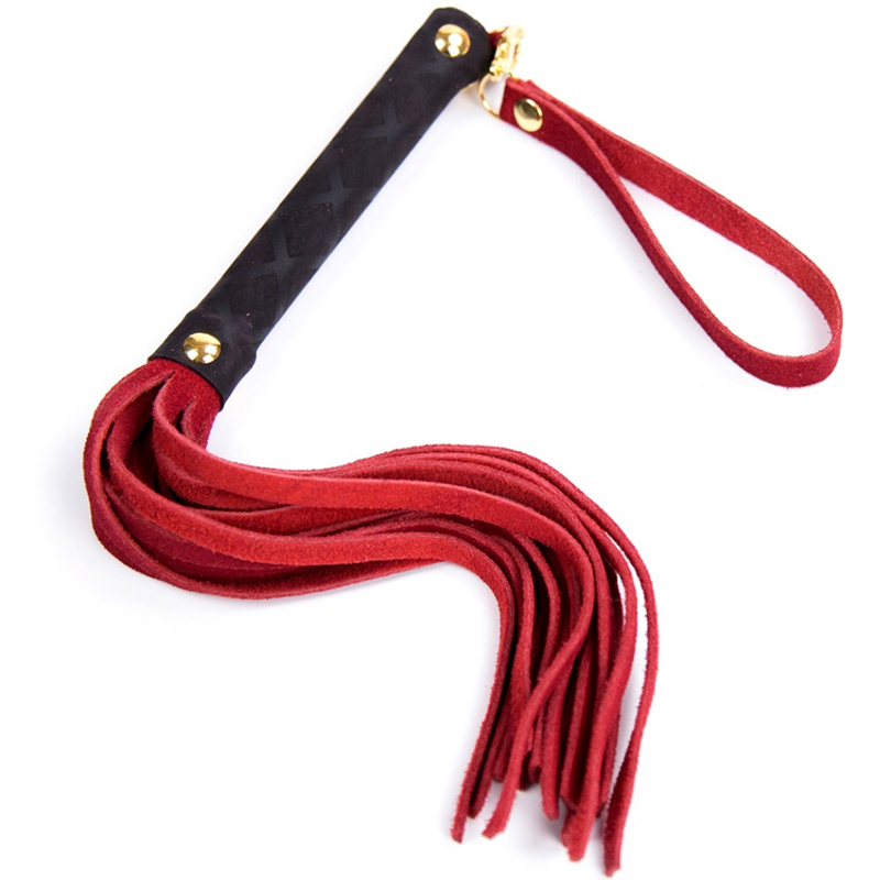 Látigo de cuero genuino con borla de 27cm, látigo de caballo superior para montar a caballo, cultivo de caballo ecuestre