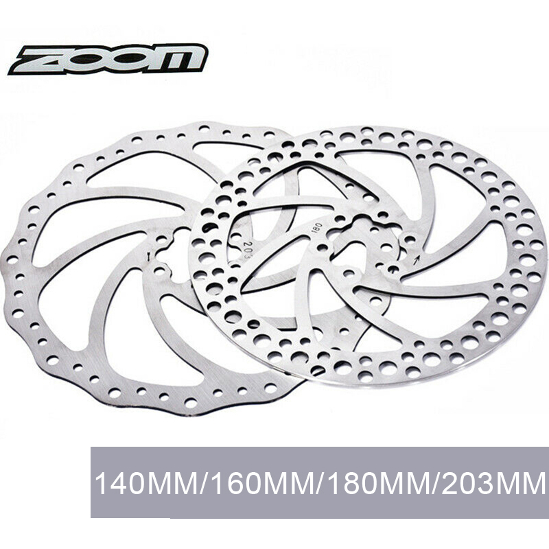 Zoom Rotor rem cakram MTB sepeda gunung, Aksesoris Sepeda Rotor rem hidrolik besi anti karat 140/160/180/203MM