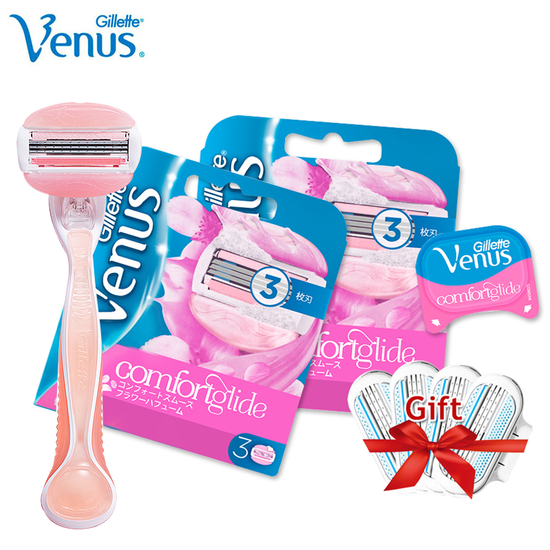 Gillette Venus-maquinillas de afeitar para mujer, hoja de repuesto para depilación, barra de jabón integrada, hoja de afeitar con aroma a té blanco, 3 capas