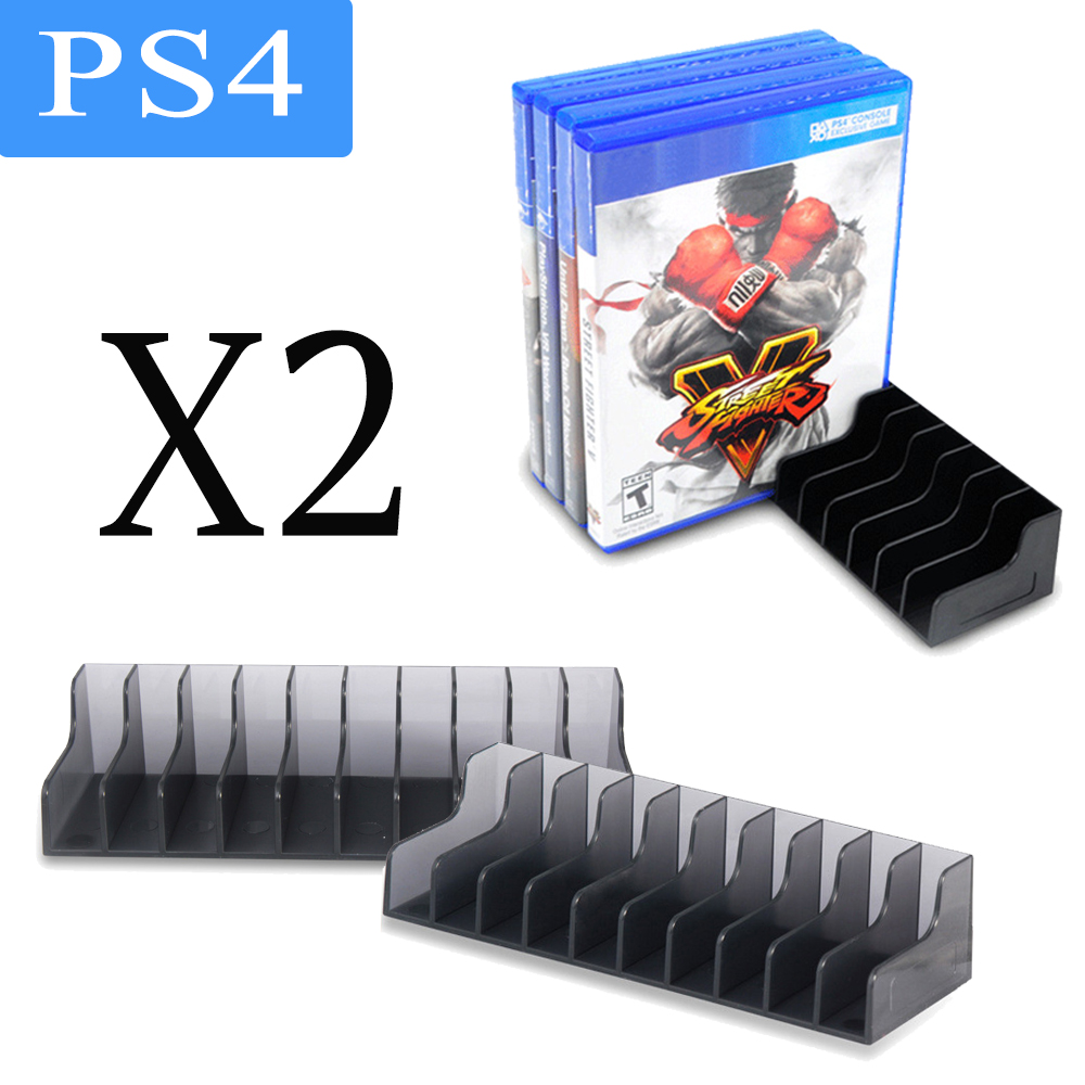 2 szt. do konsoli PS4 PRO Slim Pudełko na karty do gier Stojak do przechowywania Akcesoria do Play Station 4 Uchwyt na dyski CD