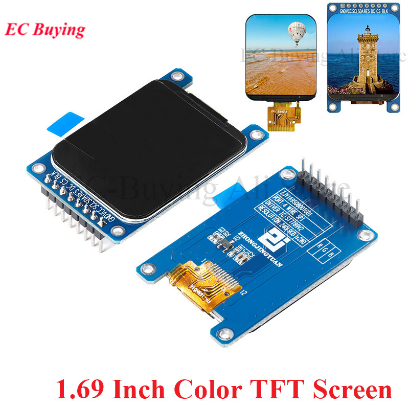 1,69 inch 1,69" kleuren TFT-displaymodule HD IPS LCD LED-scherm 240X280 SPI-interface ST7789-controller