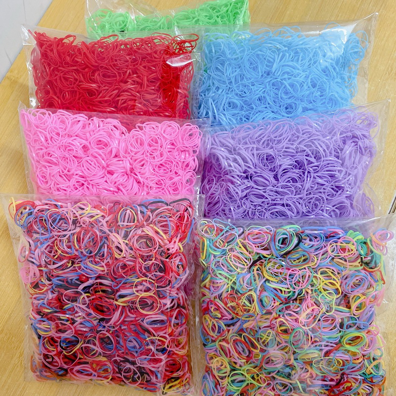 1 Packung kleine Gummibänder für Kinder, Pferdeschwanzhalter, Einweg-elastische Haarbänder für Babys, Mädchen, Gummi-Haargummis, Haargummis, Zubehör