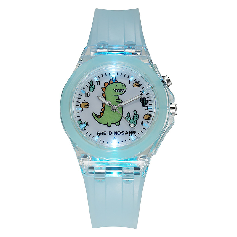 Relojes de dinosaurio de dibujos animados a la moda para niños, reloj luminoso con luz Flash para niñas, reloj de regalo para bebés y estudiantes, reloj infantil