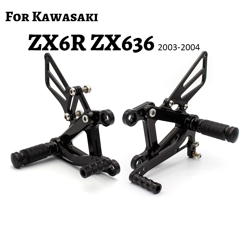 Voor Kawasaki Ninja ZX6R ZX636 2003-2004 Verstelbare Motorcycle Achteren Geplaatste Footpeg ZX-6R ZX-636 Zx 6R 636 Voetsteun Foot Peg platforms