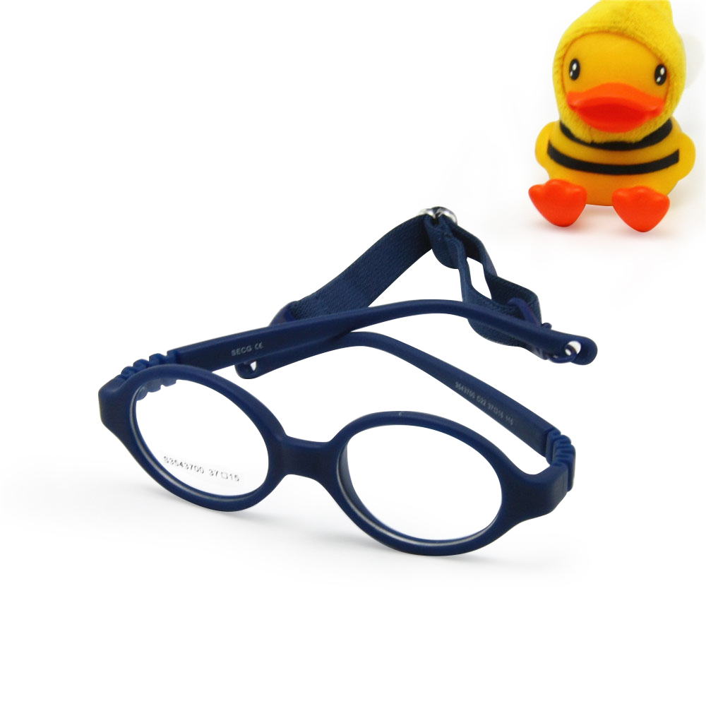 Lunettes pliables sans vis pour bébé avec sangle, monture optique pliable pour enfants, verres Plano, lunettes pour enfants, taille 37mm