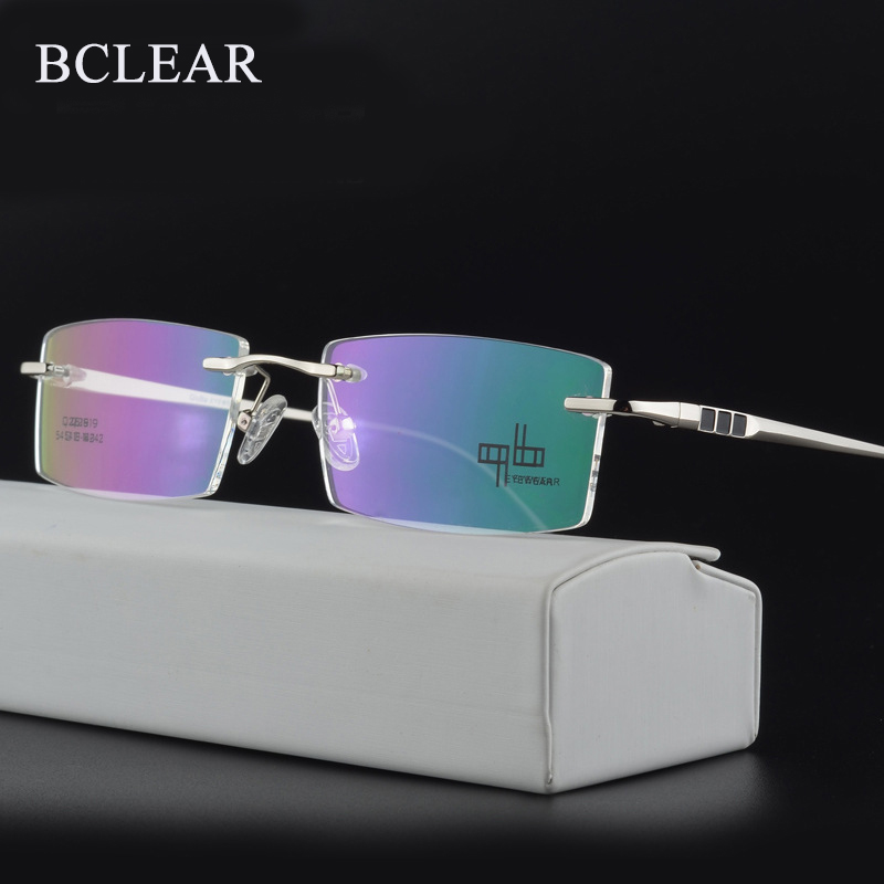 BCLEARคลาสสิกแฟชั่นผู้ชายกรอบRimlessชายแว่นตากรอบแว่นตาธุรกิจใหม่แฟชั่นแว่นตาHot