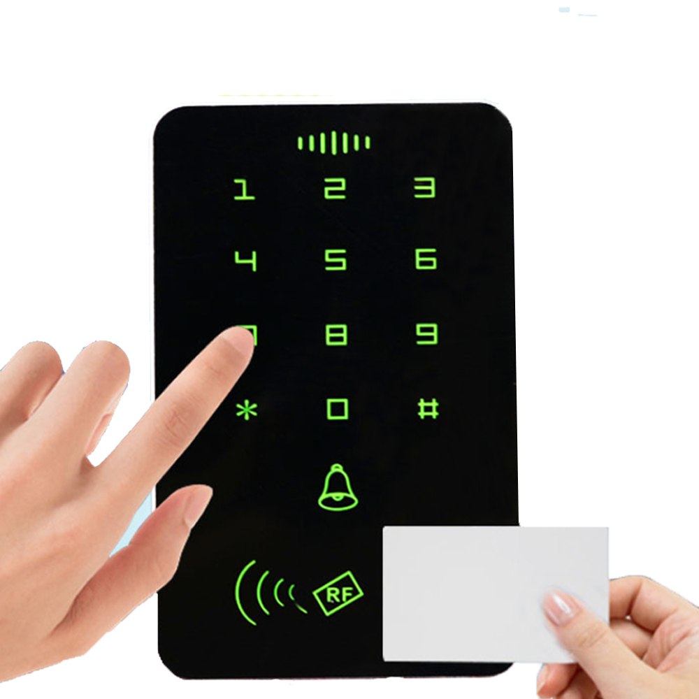 Smart Door Access Control Keypad RFID Card Reader 125Khz/13.56Mhz Gate Lock System with 1000 User Capacity for Security