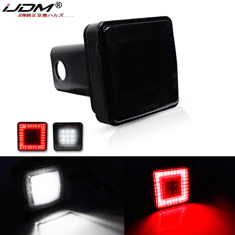 Copertura per Gancio di Traino LED con Luce di Retromarcia LED, Luci LED per Auto, Copertura Ricevitore Gancio di Traino, Connettore a 4 Vie, Luce LED per Rimorchio Camion SUV