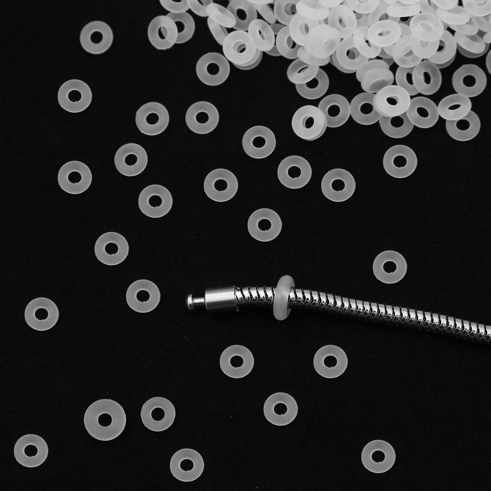 Wit Rubber Clip Charms Veiligheid Stopper Bead Past Originele Fijne Charm Armbanden & Kettingen