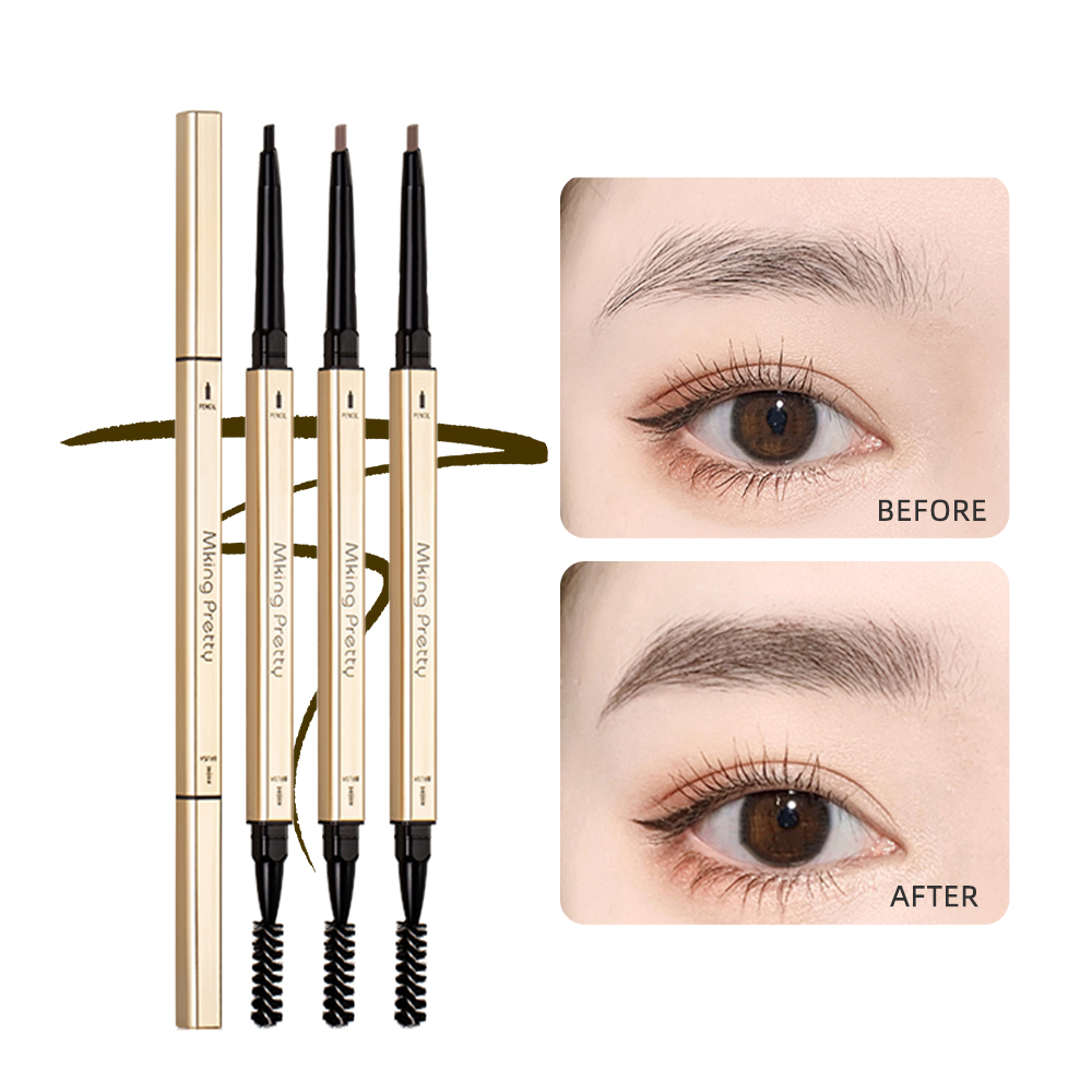 Stylo à sourcils 5 couleurs, maquillage pour femmes, crayon à sourcils Double tête, Mascara imperméable longue durée, améliore les cosmétiques de beauté pour femmes