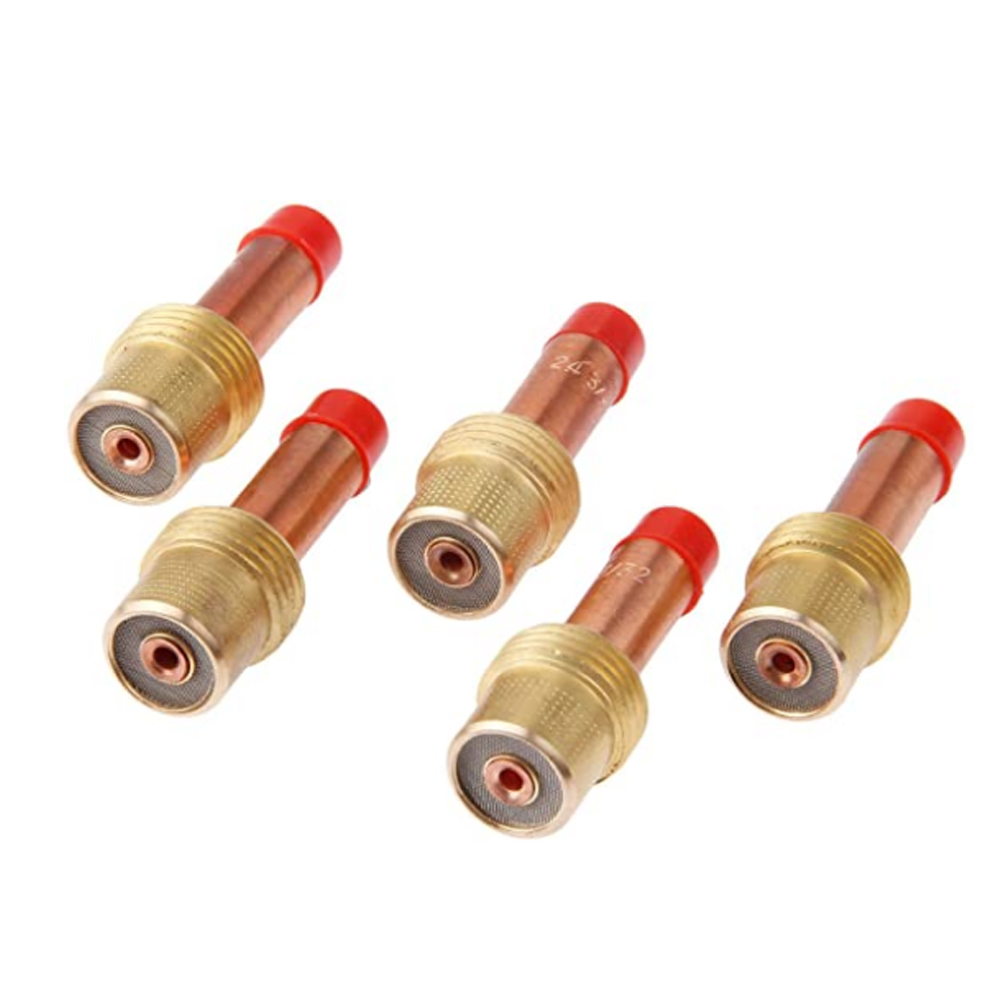 Corps de collet à lentille gazeuse 45V24 45V25 45V26 45V27 45V28 pour torche de soudage TIG WP-17/18/26, accessoires de soudage TIG 3/32" 2,4 mm