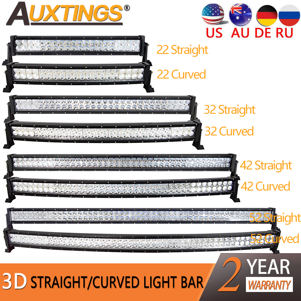 ตะเกียง 22 32 42 52 ''โค้ง/ตรง LED Light Bar COMBO LED Work Light Bar ขับรถ Offroad รถบรรทุก 4x4 SUV ATV 12V 24V