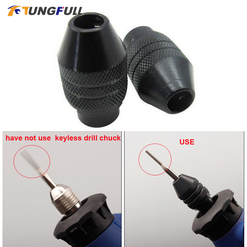 Tungfull Dremel аксессуары маленький патрон для дрели электрический шлифовальный станок Универсальный патрон Мини электрическая дрель гравировальный станок патрон