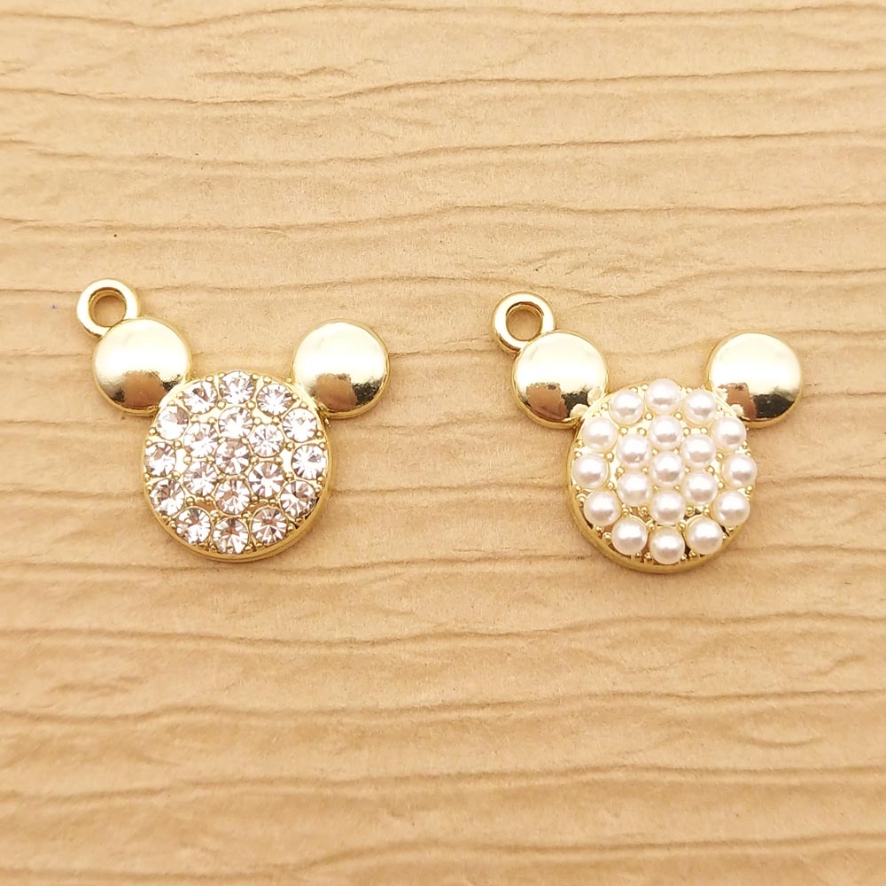 10pcs เพิร์ลคริสตัลอะนิเมะการ์ตูน Charm สําหรับเครื่องประดับทําต่างหูจี้สร้อยข้อมือสร้อยคอ DIY ทํา