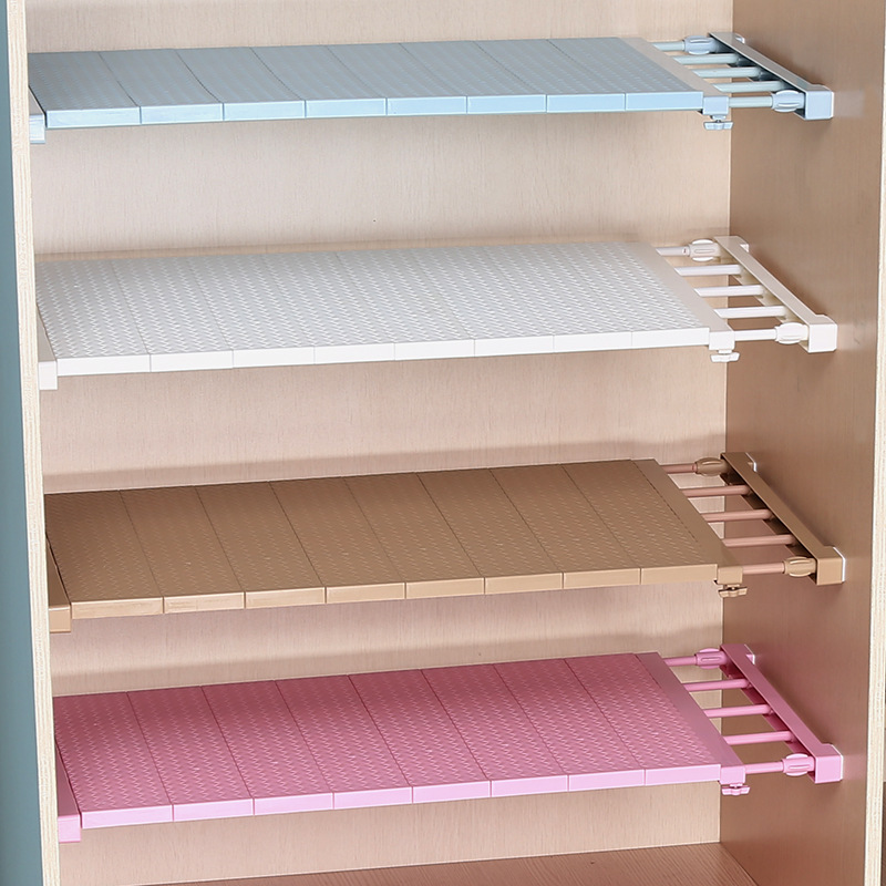 Organizador de armario ajustable, estante de almacenamiento montado en la pared, estante de cocina, estantes decorativos, soporte de armario