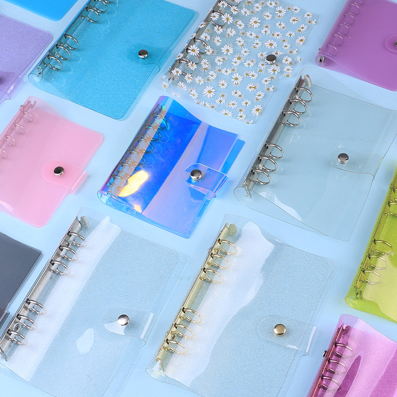 A7/A6/A5 Rosa dorado púrpura azul brillante carpeta cubierta de cuaderno Agenda planificador cubierta de papel papelería escolar