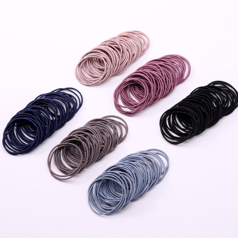 50 pz/100 pz/borsa 5 CM Accessori Per Capelli Donne Elastici Scrunchies Fasce Elastiche Per Capelli Ragazze Coda di Cavallo Titolare Cravatte Gomma per Capelli