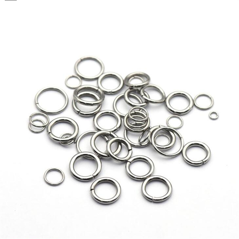 100-200 PCS 3/4/5/6/7/8/10 มม.สแตนเลส DIY ผลการค้นหาเครื่องประดับเปิดเดี่ยวลูปกระโดดแหวนแยกแหวนสําหรับเครื่องประดับทํา