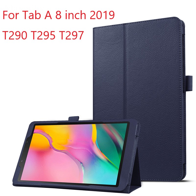 Dla Samsung Galaxy Tab A 8 cal 2019 Tablet pokrywa dla SM-T290 T295 T297 stojak ochronny uchwyt powłoki składane PU skórzane etui