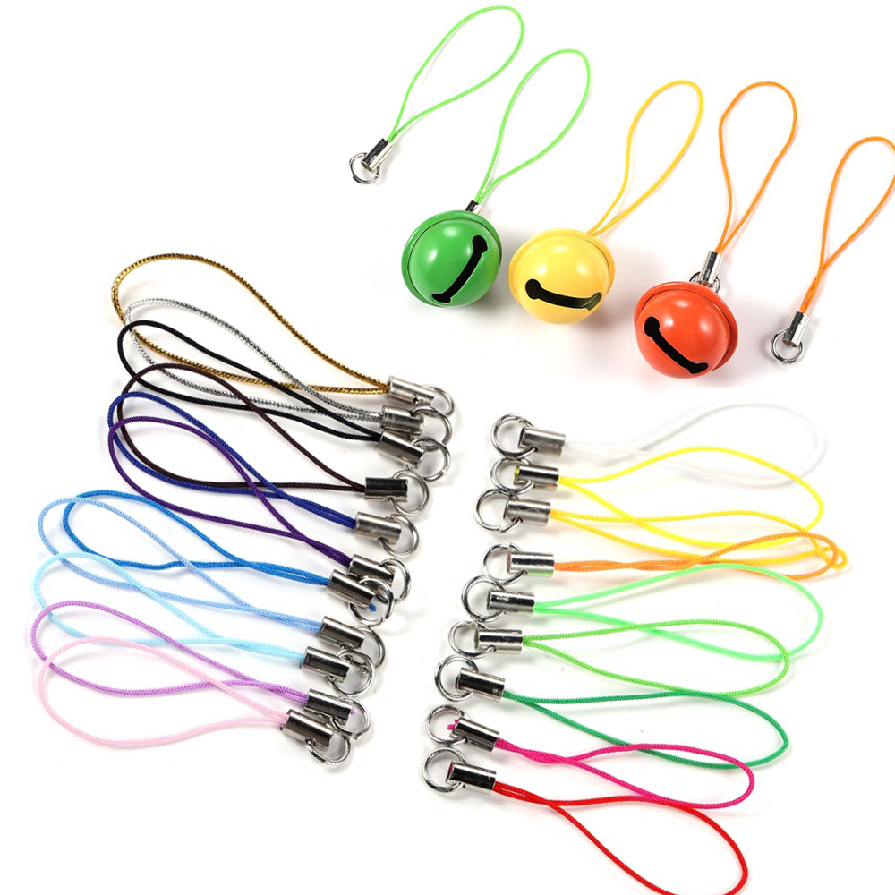 20-100 ชิ้น Lanyard Lariat สายไฟกุ้งก้ามกรามเชือกคริสต์มาส Bell พวงกุญแจตะขอโทรศัพท์มือถือ Charm พวงกุญแจกระเป๋าอุปกรณ์เสริม