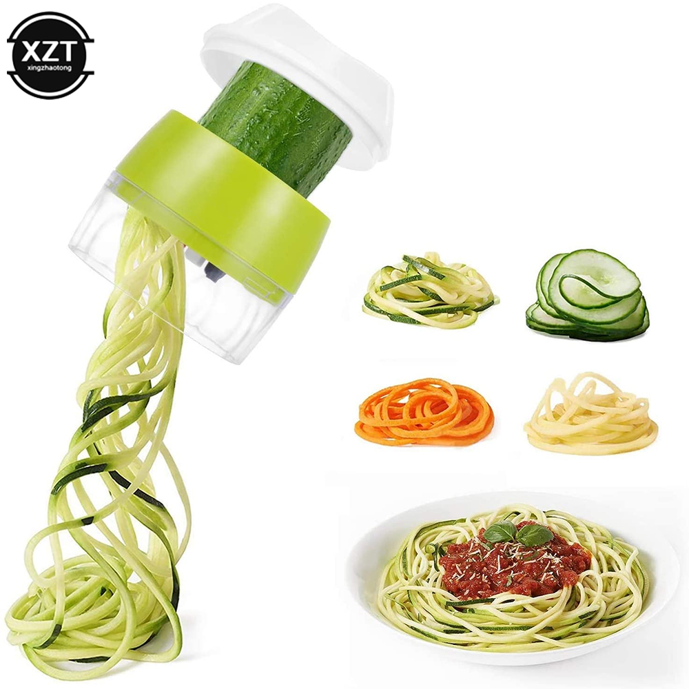 Genggam Tugas Spiralizer Sayuran Alat Pengiris Sayuran Spiral Pemotong Zucchini Pasta Mie Spaghetti Pembuat Dapur Gadget