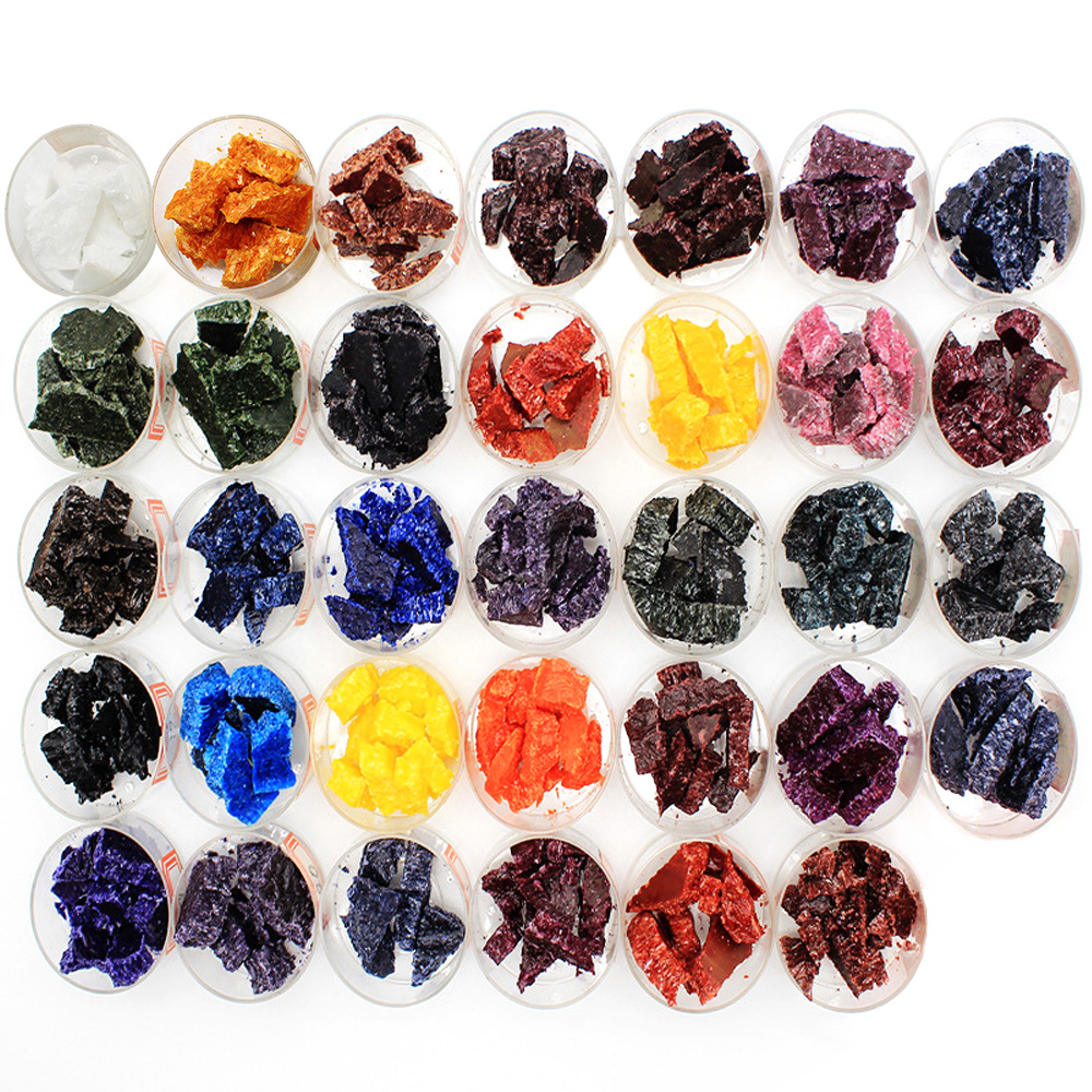 Tinturas de cera para velas, suministros de fabricación de velas artesanales de cera de soja de parafina, copos multicolor, Chips, 5g por bolsa