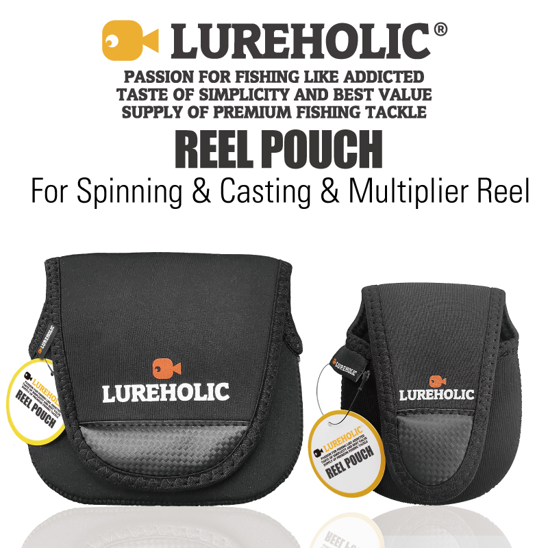 LUREHOLIC Thick neoprene Reel Pouch Fishing Reel Protective Bag Case Cover for Spinning Casting Multiplier Reel Lure Fishing