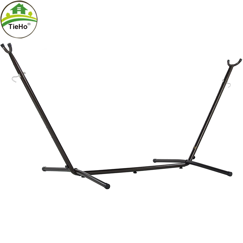 TieHo soporte de hamaca de Metal portátil, marco de columpio Simple, Base de Camping de lona antigiro lateral, soporte de piso de hierro al aire libre
