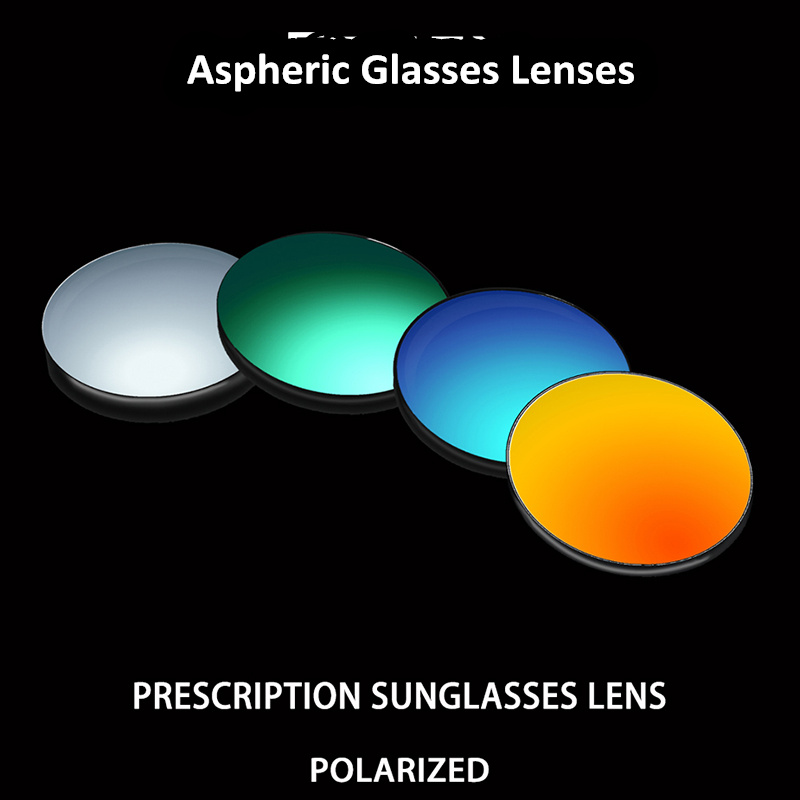 Occhiali da sole polarizzati Lenti da vista 1.56 1.61 1.67 Occhiali da sole asferici Lenti Miopia Ottica UV400 Specchio Rivestimento colorato