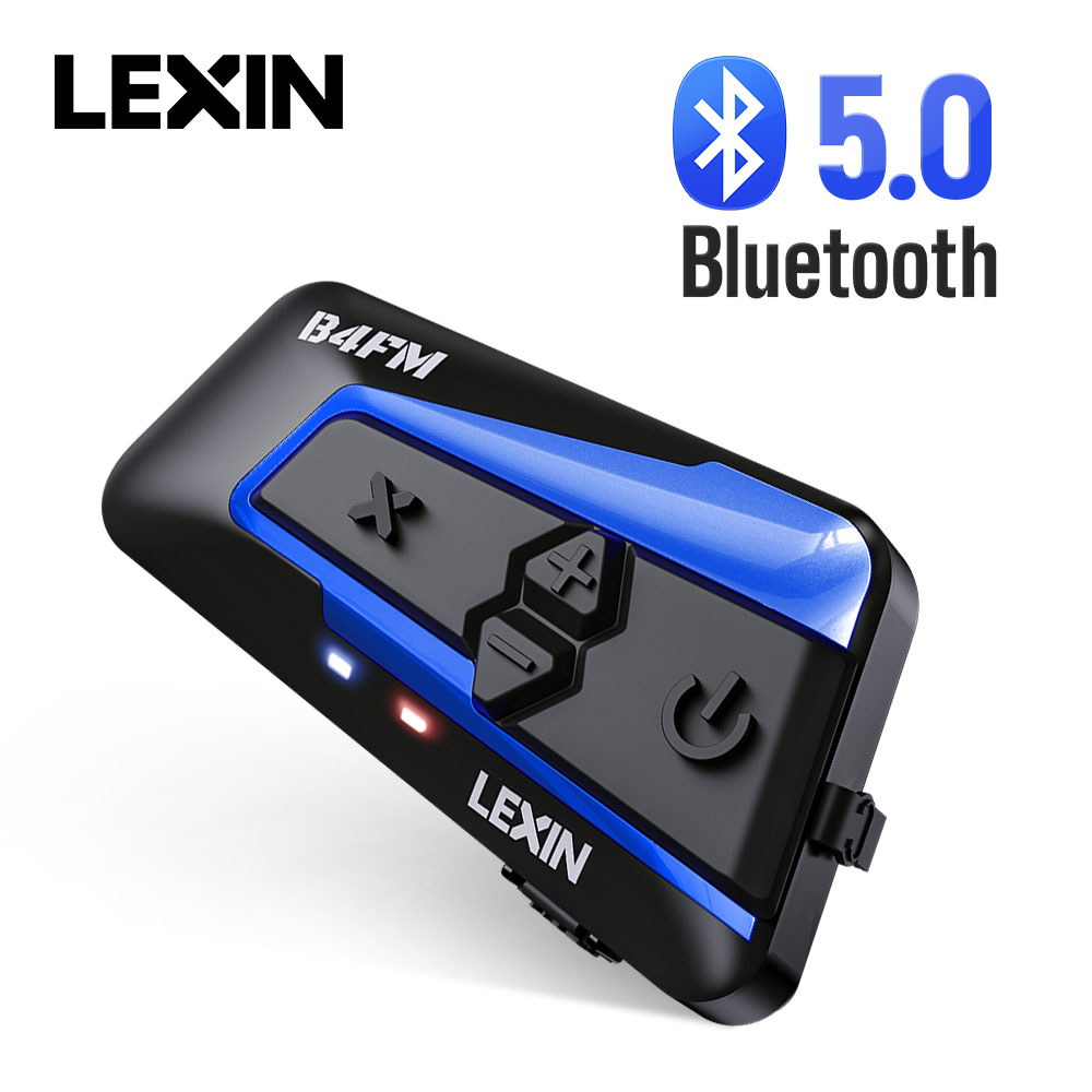 Мотогарнитура Lexin B4FM-X с Bluetooth 5.0, водонепроницаемая, с FM-радио и аккумулятором 850 мАч, 1 шт.