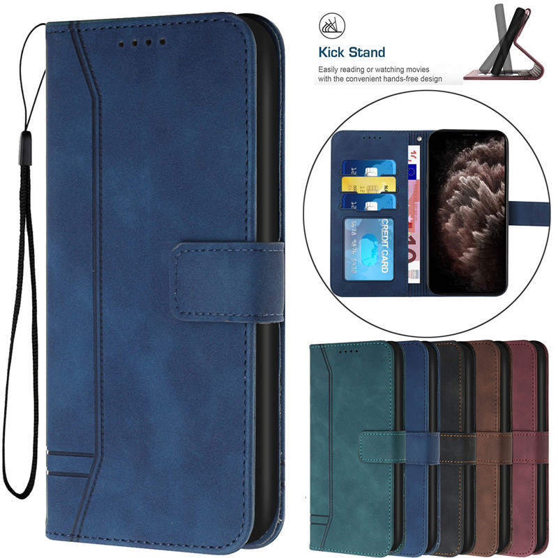 Кожаный чехол-бумажник для Samsung Galaxy S21ultra S7 edge S8 S9 S10 S10E S20 S21 FE S22 Note 20 10 9 8 Ultra Plus