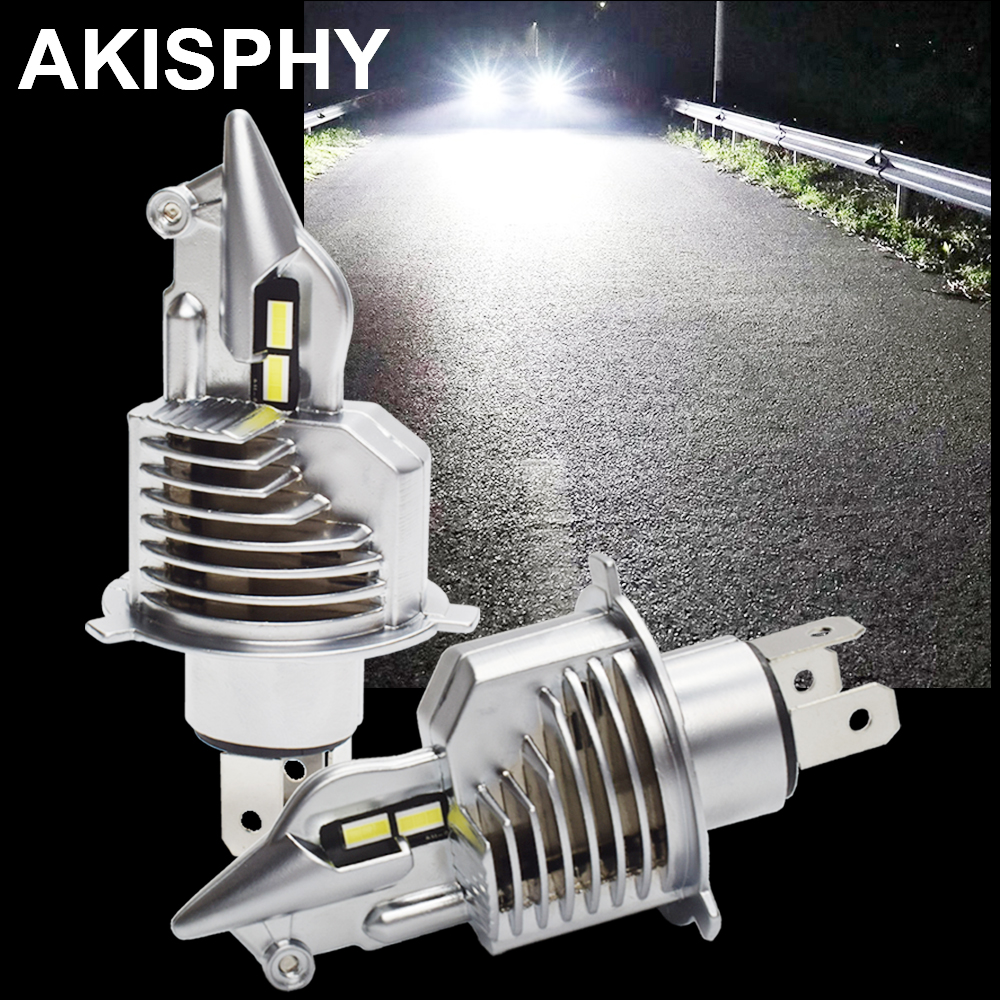 Ampoule de Sauna LED H4 pour Voiture et Moto, Lampe 12000LM HS1, Faisceau Haut et Bas, Hi/Lo, 12V DC, 6500K, Jaune 3000K, 60/55W