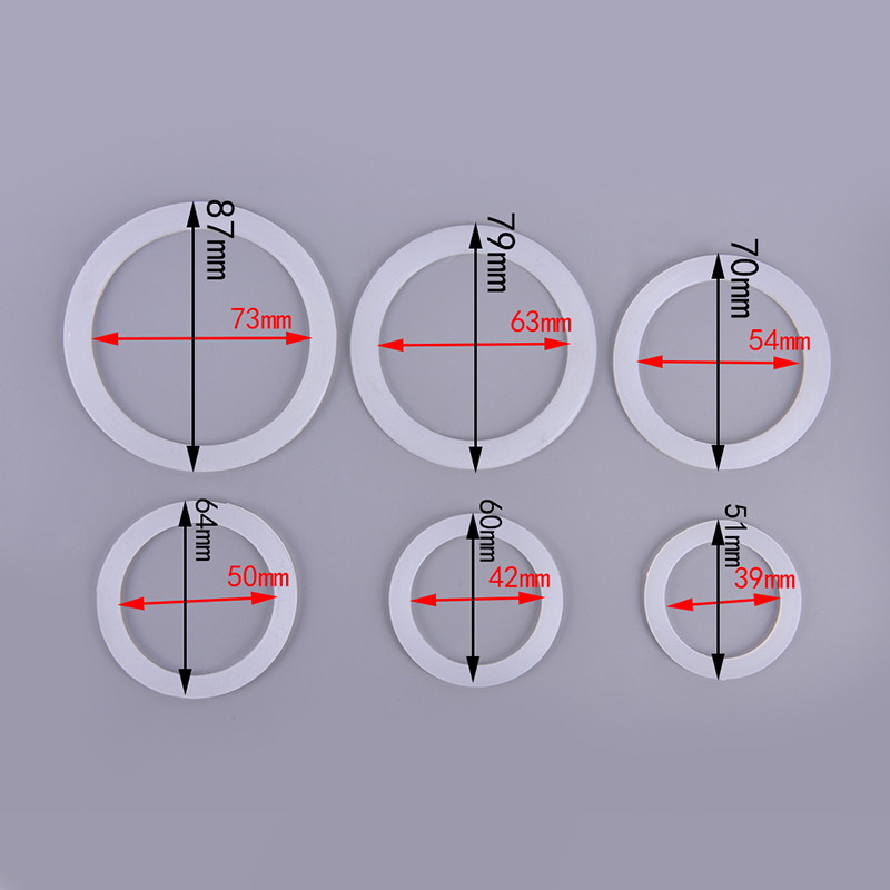 Flexível Washer Gasket Ring, Peças de café de cozinha, Silicone Seal Ring, Makers Acessórios, 2Pcs por lote