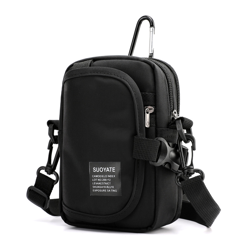Bolsa de viagem à prova d'água com zíper, bolsa tática de cintura para homens, com bolso para celular