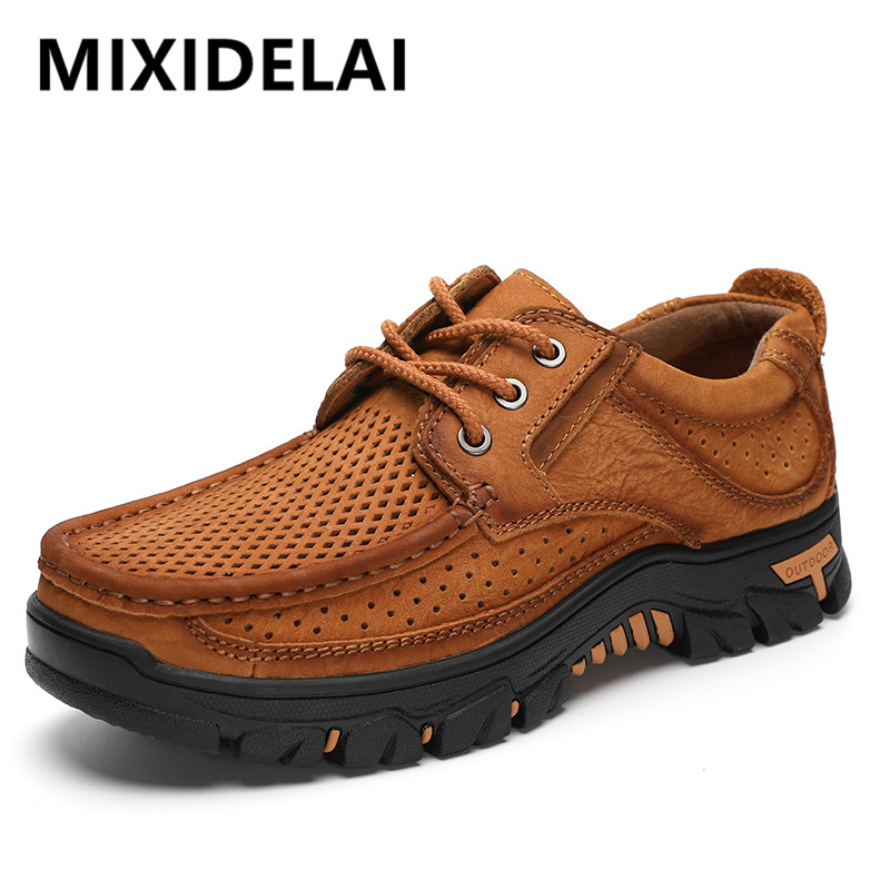 2024 nuove scarpe da uomo mocassini da uomo in vera pelle mocassini da uomo traspiranti di alta qualità Outdoor Sneakers da uomo scarpe Casual da uomo Plus Size 48