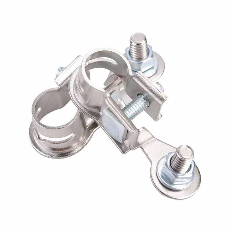 Grampo terminal positivo negativo de bateria automotiva, conector de latão universal sem chumbo, 1 peça