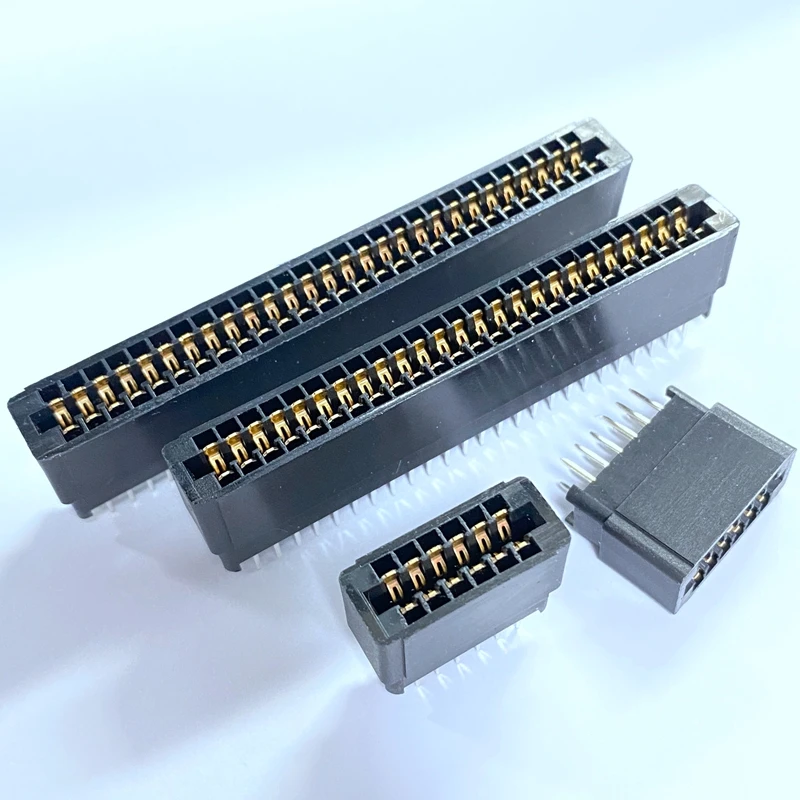 Ranura de conector de tarjeta de borde de paso de 2,54mm, enchufe de Bus, enchufe de dedo dorado, placa PCB, Pin recto, 5 uds.